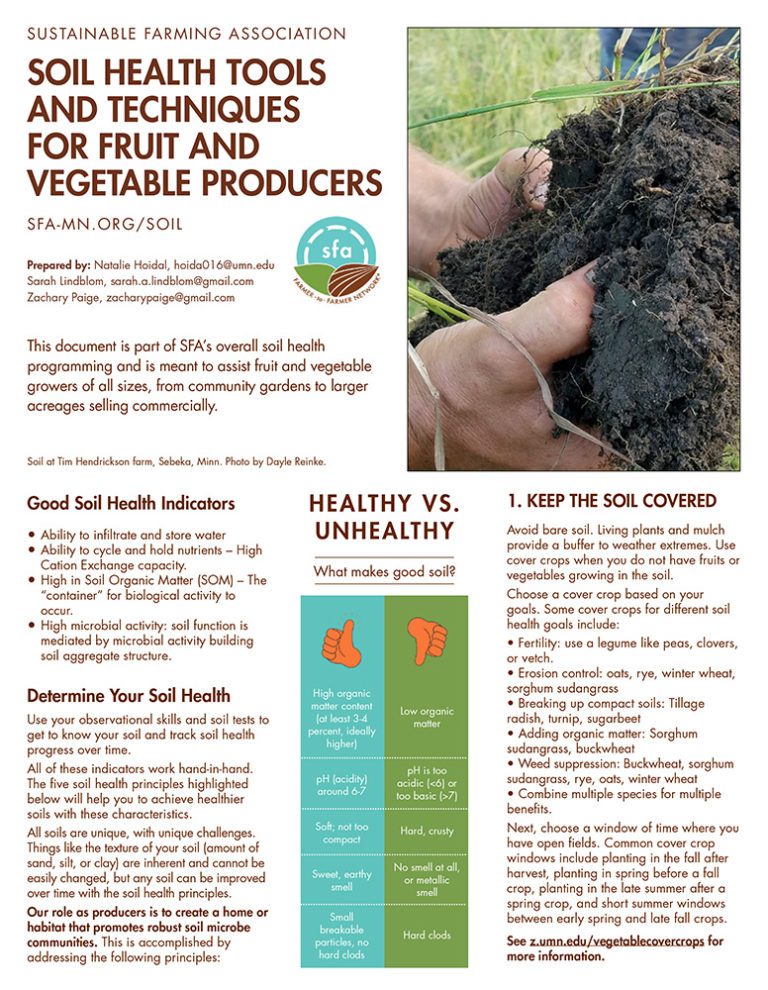 Soil Health for Fruit & Vegetable Growers - Sustainable Farming Association