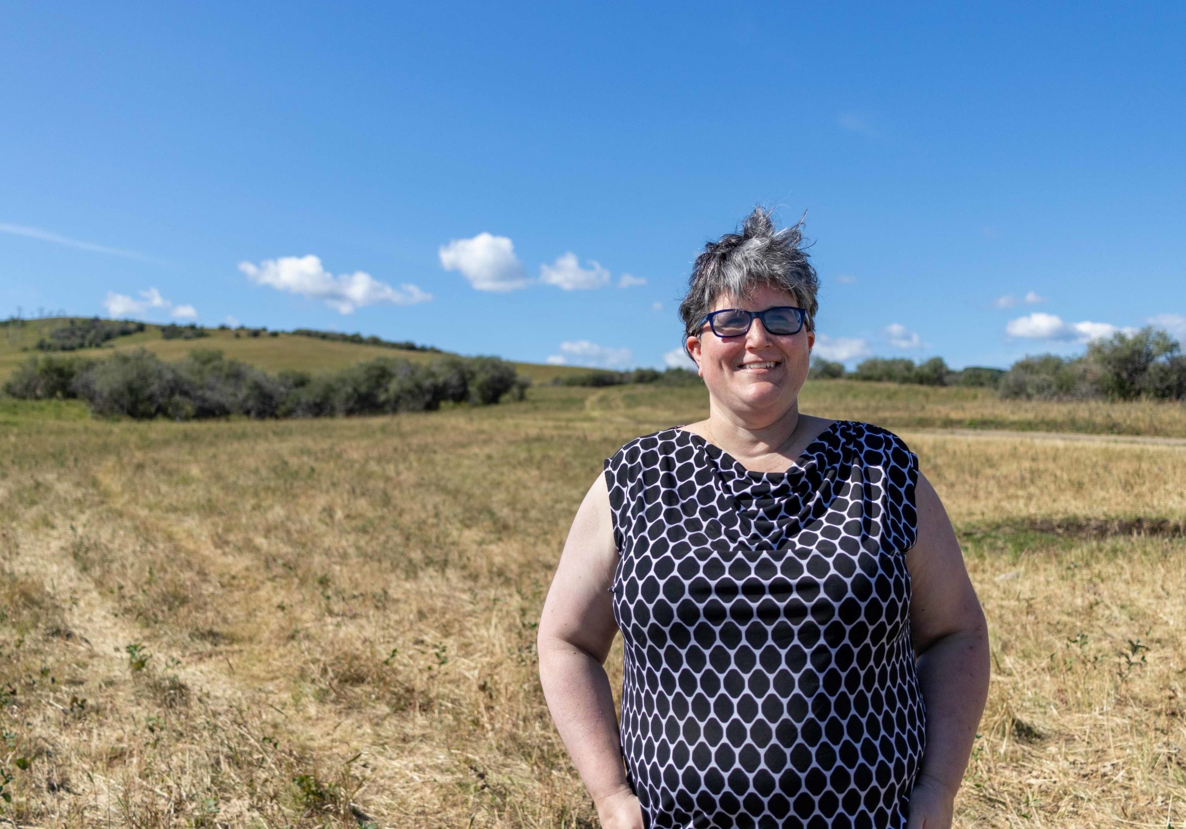 Dr. Kris Nichols in field smaller